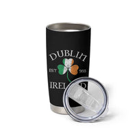 Dublin Ireland Est 988 Tumbler Cup St Patricks Day Shamrock Leaf