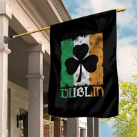 Dublin Ireland St Patricks Day Garden Flag Distressed Shamrock Vintage Irish Flag