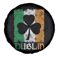 Dublin Ireland St Patricks Day Spare Tire Cover Distressed Shamrock Vintage Irish Flag