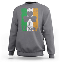 Dublin Ireland St Patricks Day Sweatshirt Distressed Shamrock Vintage Irish Flag