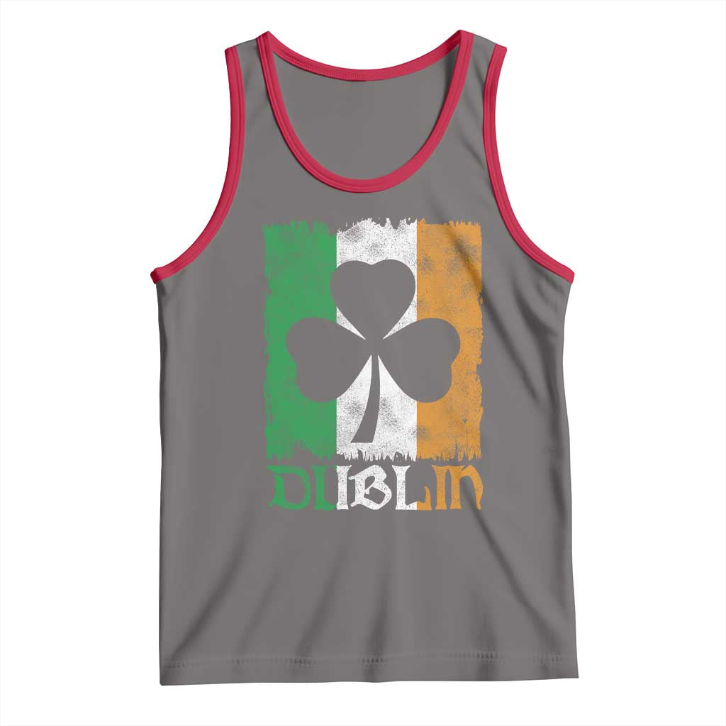 Dublin Ireland St Patricks Day Tank Top Distressed Shamrock Vintage Irish Flag