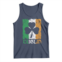 Dublin Ireland St Patricks Day Tank Top Distressed Shamrock Vintage Irish Flag