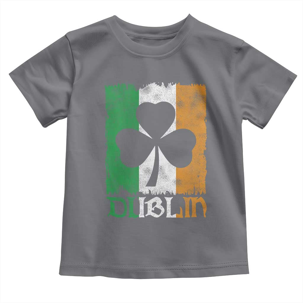 Dublin Ireland St Patricks Day Toddler T Shirt Distressed Shamrock Vintage Irish Flag