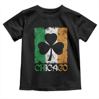 Chicago IL St Patricks Day Toddler T Shirt Distressed Shamrock Vintage Irish Flag