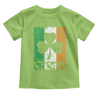 Chicago IL St Patricks Day Toddler T Shirt Distressed Shamrock Vintage Irish Flag