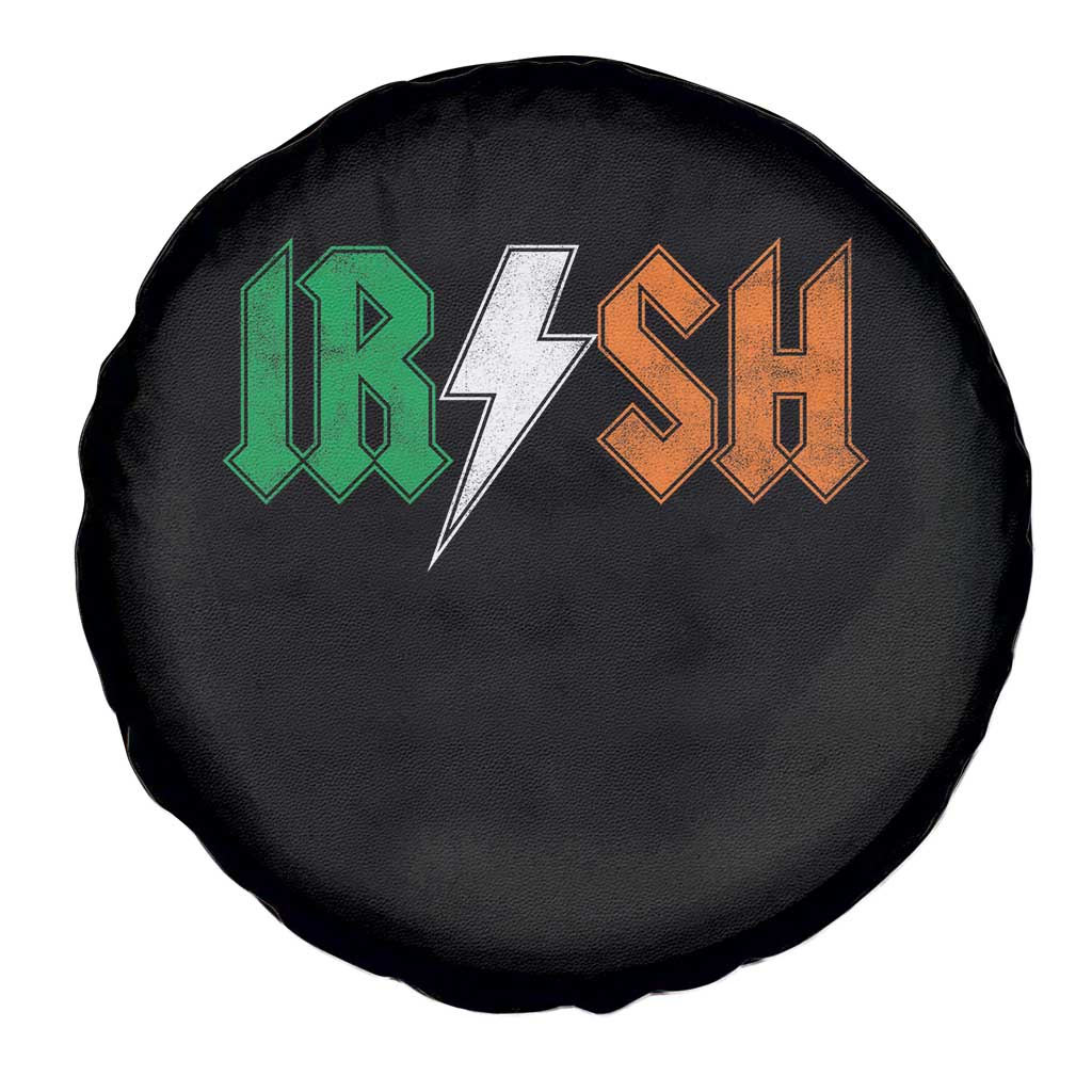 Funny Irish Rocker St Patricks Day Lightning Bolt Rock Music Lover Spare Tire Cover