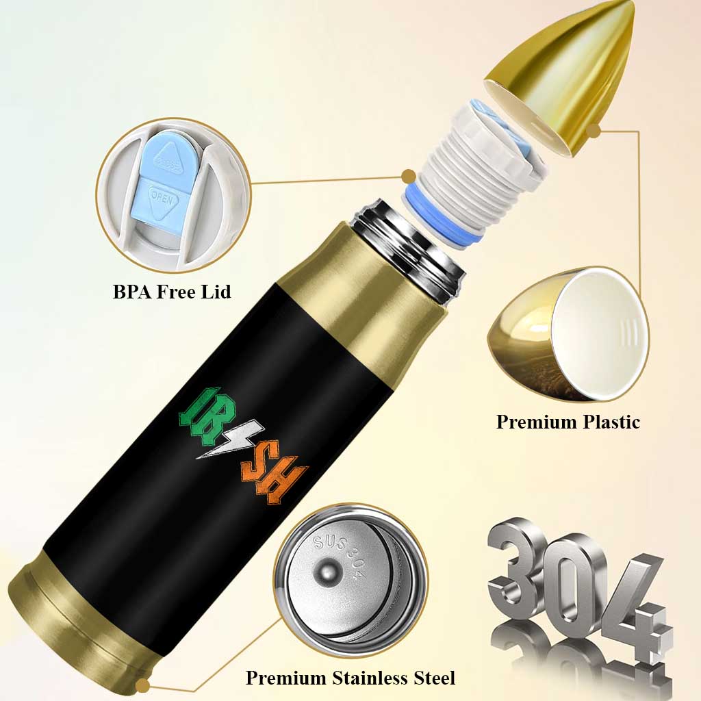 Funny Irish Rocker St Patricks Day Lightning Bolt Rock Music Lover Bullet Tumbler