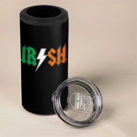 Funny Irish Rocker St Patricks Day Lightning Bolt Rock Music Lover 4 in 1 Can Cooler Tumbler