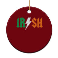 Funny Irish Rocker St Patricks Day Lightning Bolt Rock Music Lover Ceramic Ornament