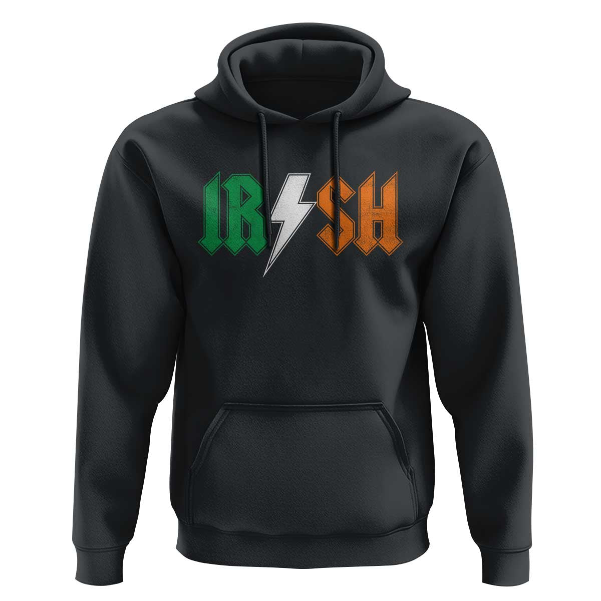 Funny Irish Rocker St Patricks Day Lightning Bolt Rock Music Lover Hoodie