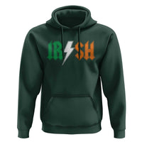 Funny Irish Rocker St Patricks Day Lightning Bolt Rock Music Lover Hoodie