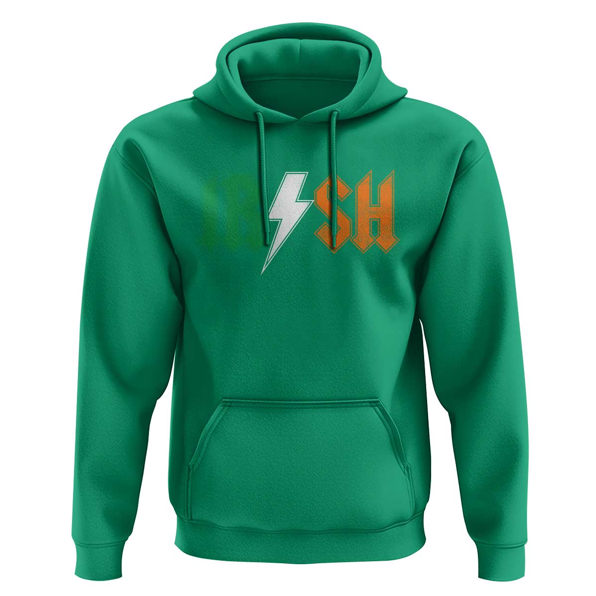 Funny Irish Rocker St Patricks Day Lightning Bolt Rock Music Lover Hoodie