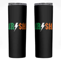 Funny Irish Rocker St Patricks Day Lightning Bolt Rock Music Lover Skinny Tumbler