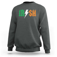 Funny Irish Rocker St Patricks Day Lightning Bolt Rock Music Lover Sweatshirt