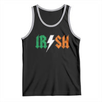 Funny Irish Rocker St Patricks Day Lightning Bolt Rock Music Lover Tank Top