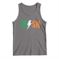 Funny Irish Rocker St Patricks Day Lightning Bolt Rock Music Lover Tank Top