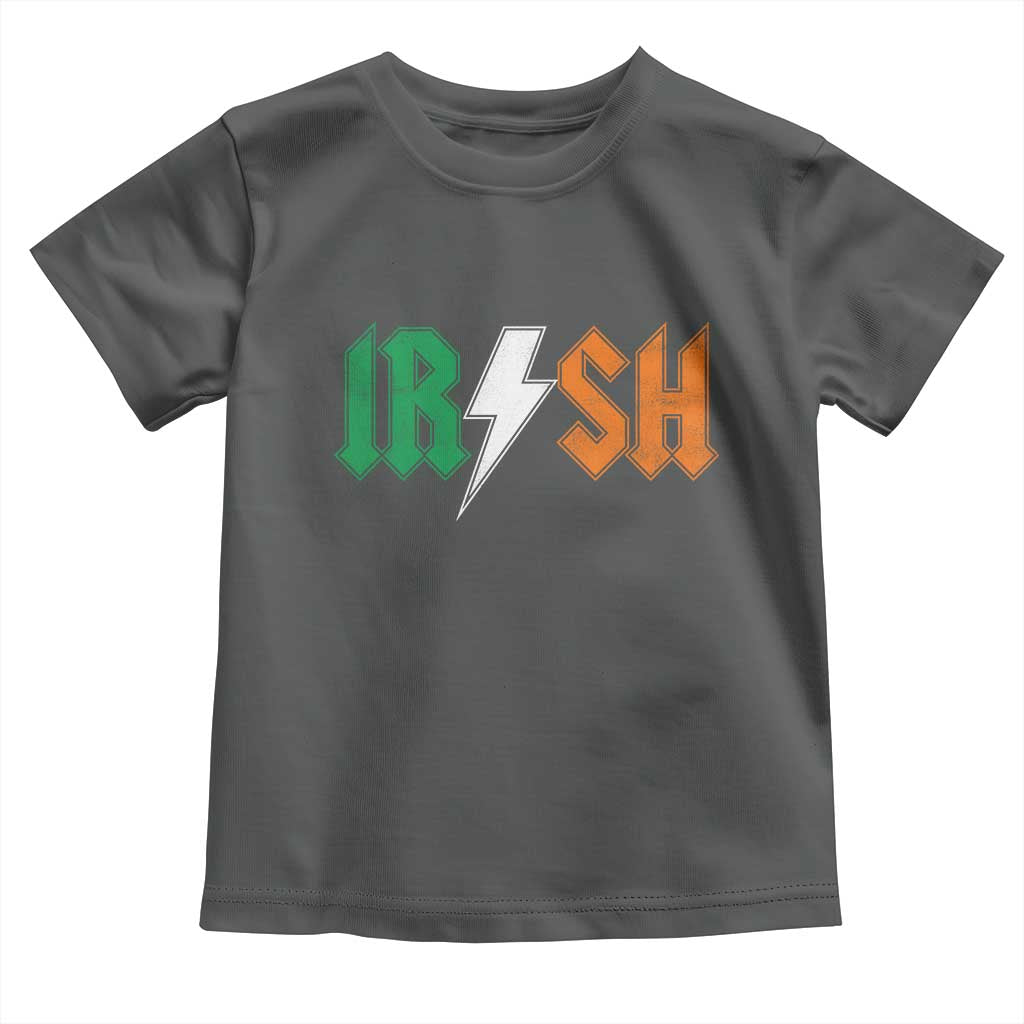 Funny Irish Rocker St Patricks Day Lightning Bolt Rock Music Lover Toddler T Shirt
