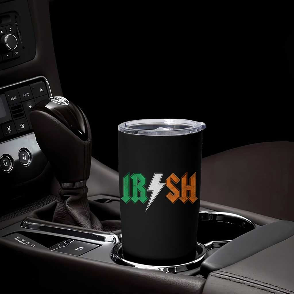 Funny Irish Rocker St Patricks Day Lightning Bolt Rock Music Lover Tumbler Cup