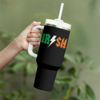 Funny Irish Rocker St Patricks Day Lightning Bolt Rock Music Lover Tumbler With Handle