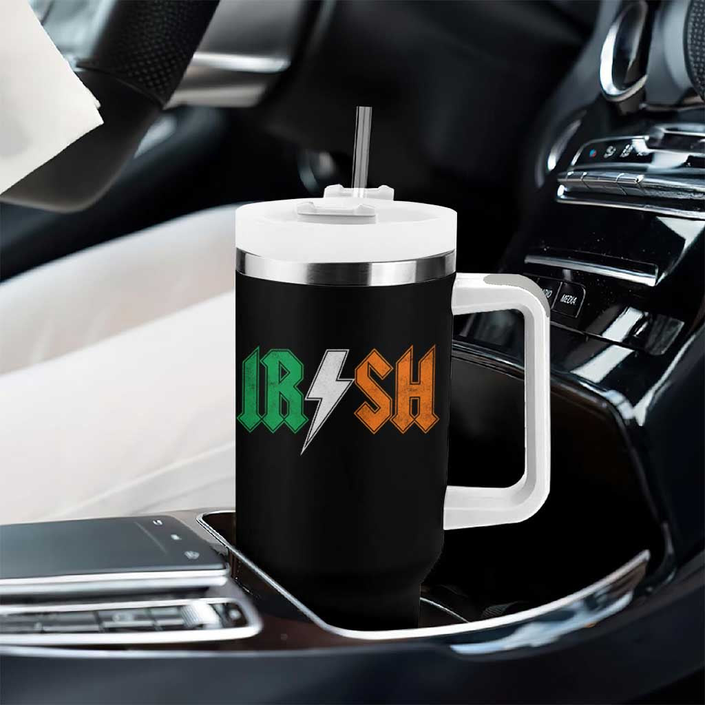 Funny Irish Rocker St Patricks Day Lightning Bolt Rock Music Lover Tumbler With Handle