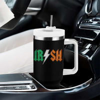 Funny Irish Rocker St Patricks Day Lightning Bolt Rock Music Lover Tumbler With Handle