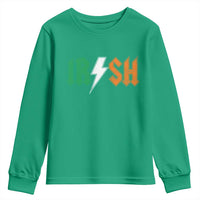 Funny Irish Rocker St Patricks Day Lightning Bolt Rock Music Lover Youth Sweatshirt