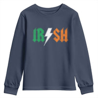 Funny Irish Rocker St Patricks Day Lightning Bolt Rock Music Lover Youth Sweatshirt
