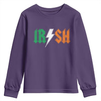 Funny Irish Rocker St Patricks Day Lightning Bolt Rock Music Lover Youth Sweatshirt