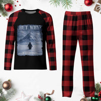 We Saw Him Heading Straight Towards The Mountain But Why Nihilist Penguin Plaid Pajama Set