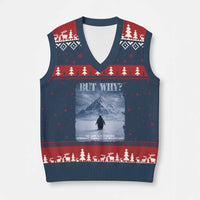 We Saw Him Heading Straight Towards The Mountain But Why Nihilist Penguin V-Neck Knit Sweater Vest