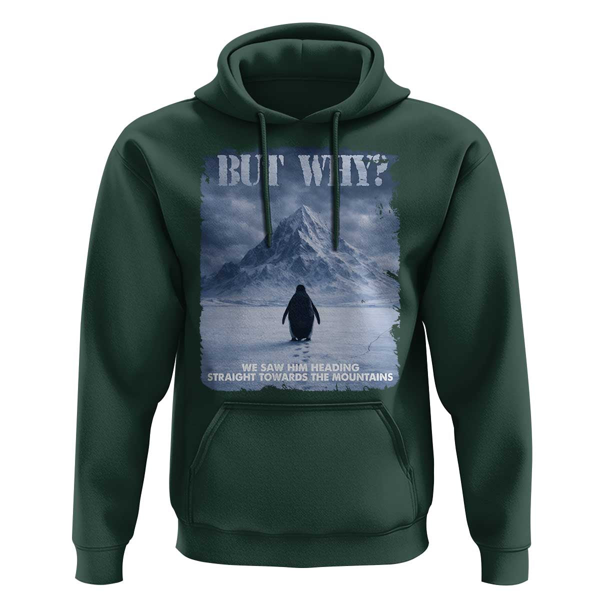 We Saw Him Heading Straight Towards The Mountain But Why Nihilist Penguin Hoodie