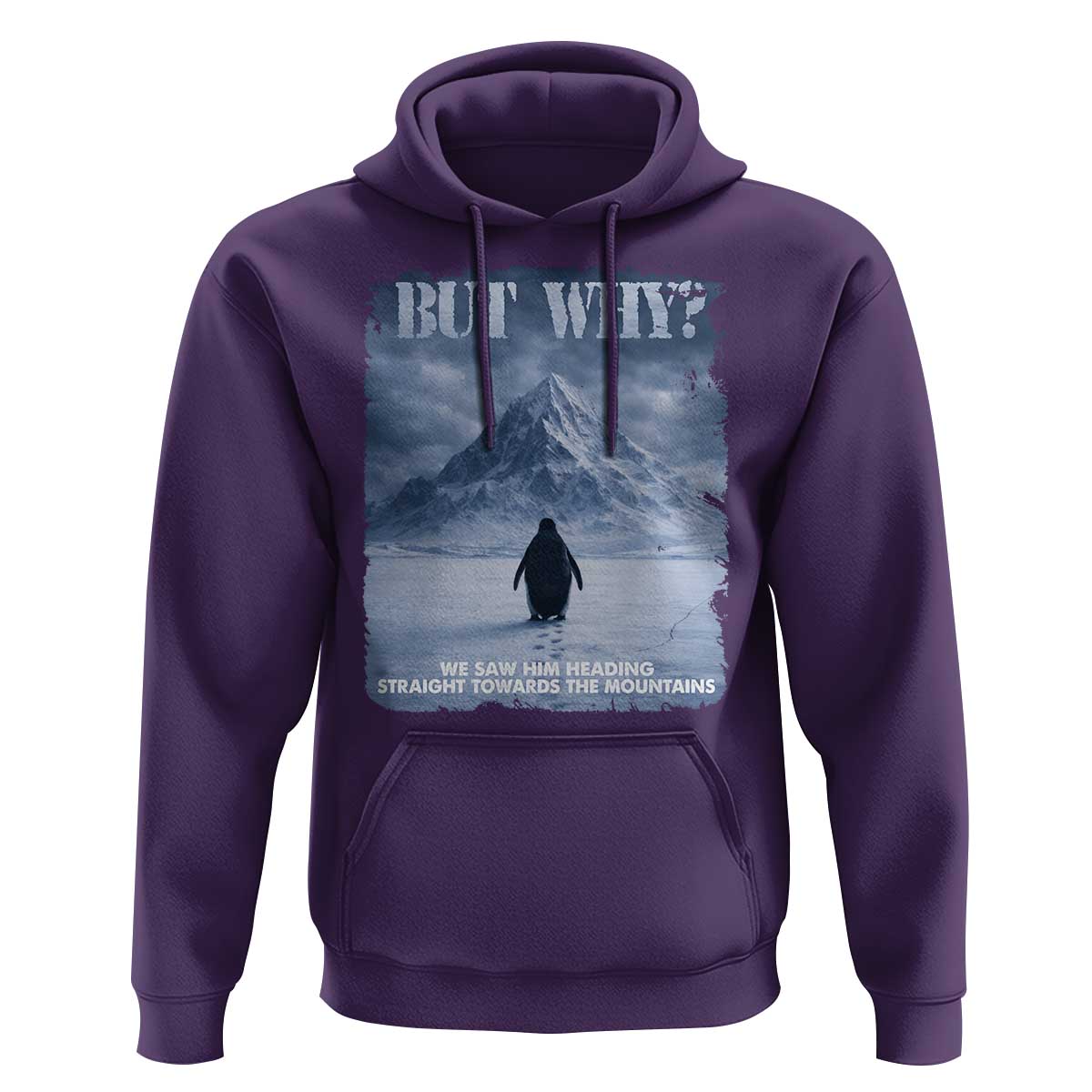 We Saw Him Heading Straight Towards The Mountain But Why Nihilist Penguin Hoodie
