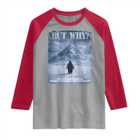 We Saw Him Heading Straight Towards The Mountain But Why Nihilist Penguin Raglan Shirt