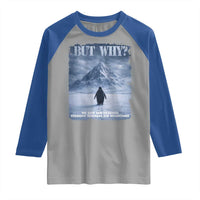 We Saw Him Heading Straight Towards The Mountain But Why Nihilist Penguin Raglan Shirt