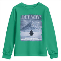 We Saw Him Heading Straight Towards The Mountain But Why Nihilist Penguin Youth Sweatshirt