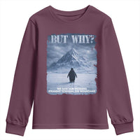 We Saw Him Heading Straight Towards The Mountain But Why Nihilist Penguin Youth Sweatshirt
