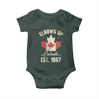 Elbows Up Canada EST 1867 Baby Onesie True North Strong and Free Proud Canadian Maple Leaf