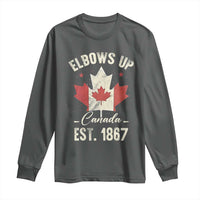 Elbows Up Canada EST 1867 Long Sleeve Shirt True North Strong and Free Proud Canadian Maple Leaf