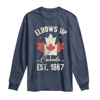 Elbows Up Canada EST 1867 Long Sleeve Shirt True North Strong and Free Proud Canadian Maple Leaf