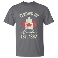 Elbows Up Canada EST 1867 T Shirt True North Strong and Free Proud Canadian Maple Leaf