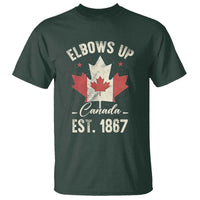 Elbows Up Canada EST 1867 T Shirt True North Strong and Free Proud Canadian Maple Leaf