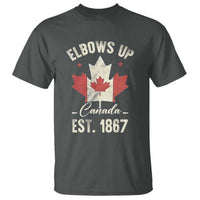 Elbows Up Canada EST 1867 T Shirt True North Strong and Free Proud Canadian Maple Leaf