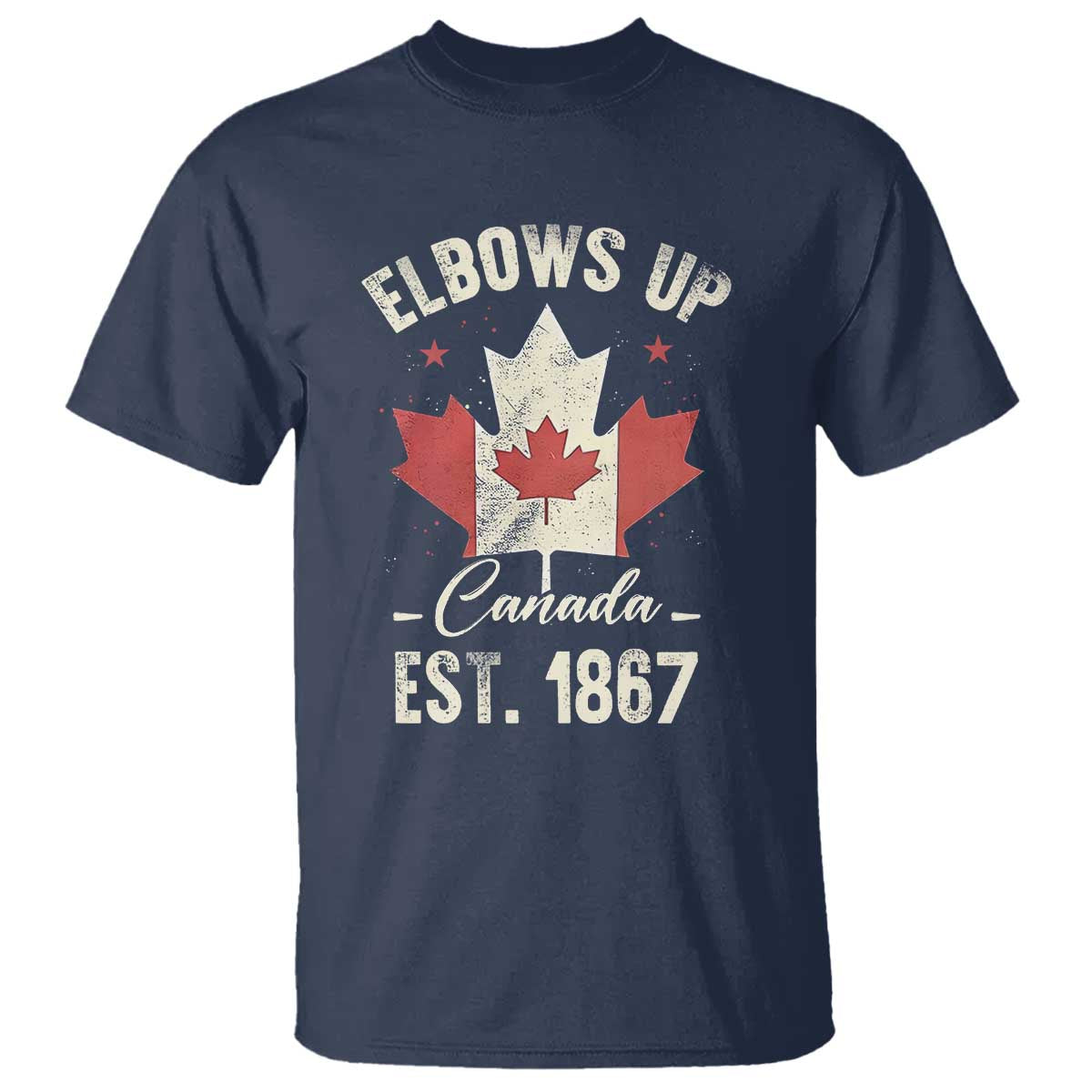 Elbows Up Canada EST 1867 T Shirt True North Strong and Free Proud Canadian Maple Leaf