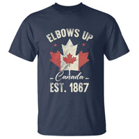Elbows Up Canada EST 1867 T Shirt True North Strong and Free Proud Canadian Maple Leaf