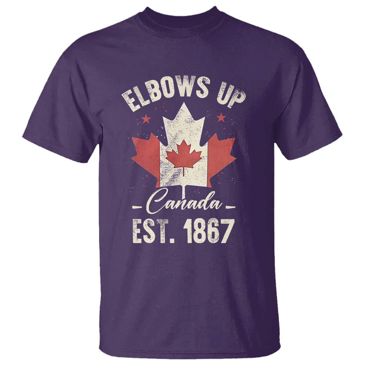 Elbows Up Canada EST 1867 T Shirt True North Strong and Free Proud Canadian Maple Leaf