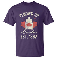 Elbows Up Canada EST 1867 T Shirt True North Strong and Free Proud Canadian Maple Leaf