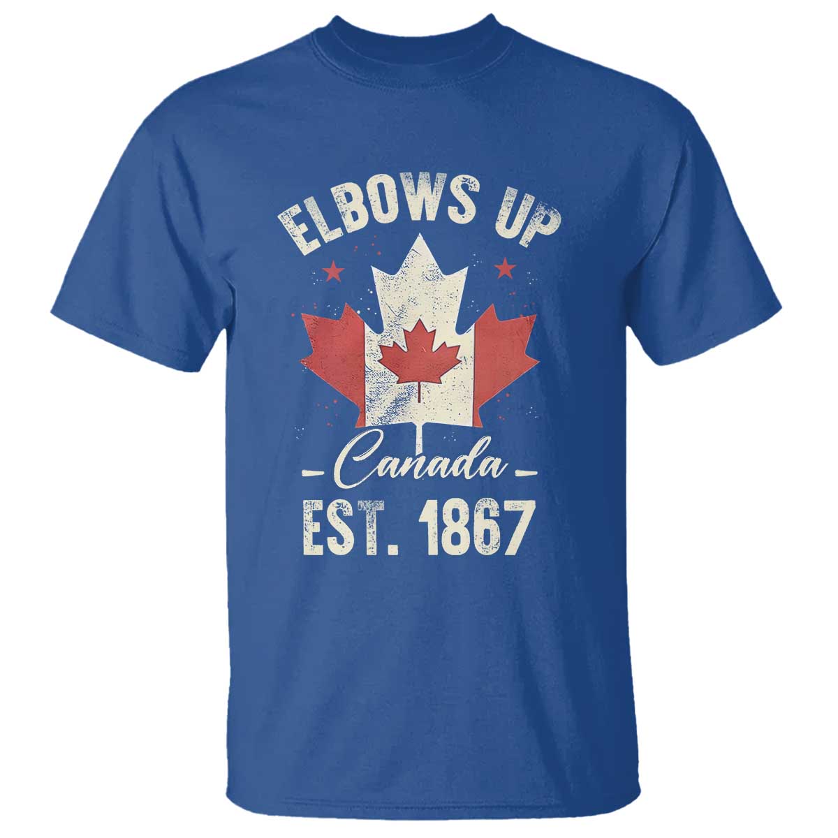 Elbows Up Canada EST 1867 T Shirt True North Strong and Free Proud Canadian Maple Leaf