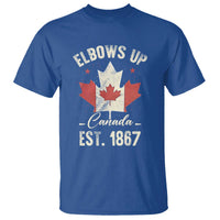 Elbows Up Canada EST 1867 T Shirt True North Strong and Free Proud Canadian Maple Leaf