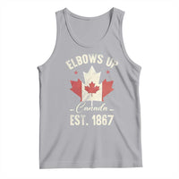 Elbows Up Canada EST 1867 Tank Top True North Strong and Free Proud Canadian Maple Leaf