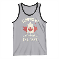 Elbows Up Canada EST 1867 Tank Top True North Strong and Free Proud Canadian Maple Leaf